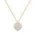 Two-Tone Large Pavé Disc Necklace